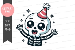 Celebrating skeleton clipart png Product Image 1
