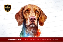 Portrait of a dog with colorful paint splashes Product Image 1