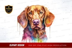 Colorful dog portrait clipart png Product Image 1