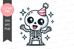 Celebrating skeleton clipart png Product Image 1