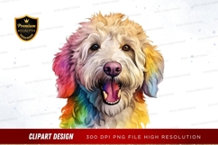 Rainbow dog clipart png Product Image 1