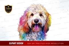 Rainbow dog clipart png Product Image 1