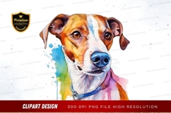 Colorful dog portrait clipart png Product Image 1