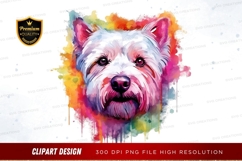 Colorful dog portrait clipart png Product Image 1