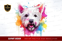 Happy west highland white terrier clipart png Product Image 1