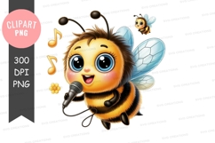 Singing bee clipart png Product Image 1