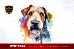 Happy dog with colorful splash Product Image 1