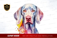 Colorful dog portrait clipart png Product Image 1