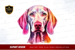 Colorful dog portrait clipart png Product Image 1