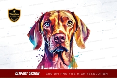 Colorful dog portrait clipart png Product Image 1