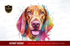 Colorful dog portrait clipart png Product Image 1
