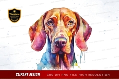 Colorful dog portrait clipart png Product Image 1