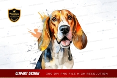 Happy basset hound clipart png Product Image 1