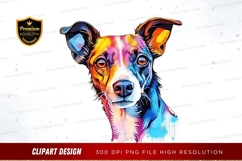 Colorful dog portrait clipart png Product Image 1