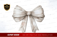 Elegant ribbon bow clipart png Product Image 1