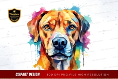 Colorful dog portrait clipart png Product Image 1