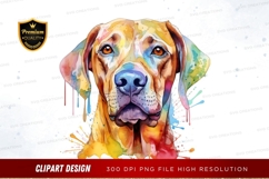 Colorful dog portrait clipart png Product Image 1