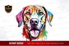 Colorful dog portrait clipart png Product Image 1