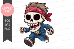 Running skeleton clipart png Product Image 1