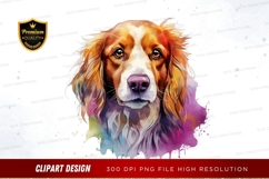 Vibrant dog portrait clipart png Product Image 1