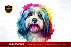 Colorful dog portrait clipart png Product Image 1