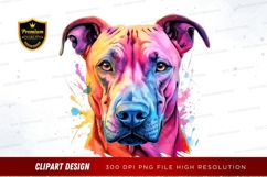 Colorful dog portrait clipart png Product Image 1