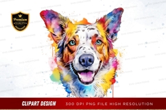 Colorful dog clipart png Product Image 1