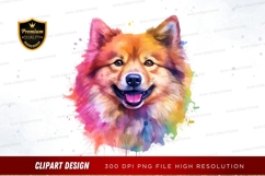 Vibrant dog portrait clipart png Product Image 1