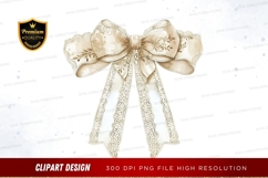 Elegant lace bow clipart png Product Image 1