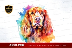 Vibrant dog portrait clipart png Product Image 1