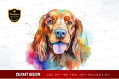 Colorful dog portrait clipart png Product Image 1