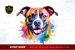 Colorful dog clipart png Product Image 1
