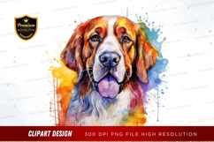 Colorful dog portrait clipart png Product Image 1