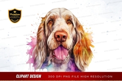 Playful dog portrait clipart png Product Image 1