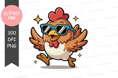 Cool dancing rooster clipart png Product Image 1