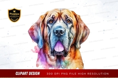 Colorful dog portrait clipart png Product Image 1