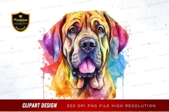 Colorful dog clipart png Product Image 1