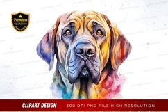 Colorful dog portrait clipart png Product Image 1