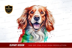 Happy dog with paint splatter Product Image 1