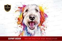 Happy dog with colorful splash Product Image 1