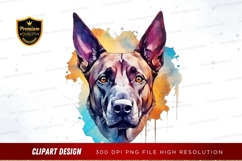 Colorful dog portrait clipart png Product Image 1