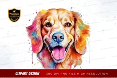 Happy golden retriever clipart png Product Image 1