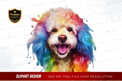 Rainbow dog clipart png Product Image 1