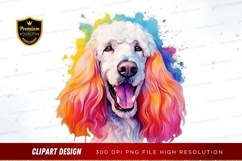 Happy rainbow dog clipart png Product Image 1