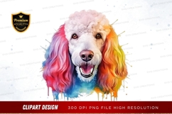 Rainbow poodle clipart png Product Image 1