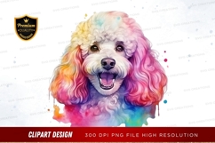 Rainbow poodle clipart png Product Image 1