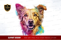 Colorful dog portrait clipart png Product Image 1