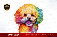 Rainbow dog clipart png Product Image 1
