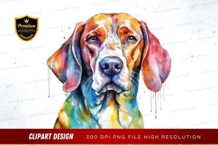 Colorful dog portrait clipart png Product Image 1