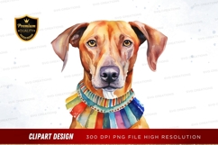 Dog with colorful collar clipart png Product Image 1